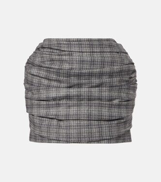 Checked wool and cashmere miniskirt | Magda Butrym