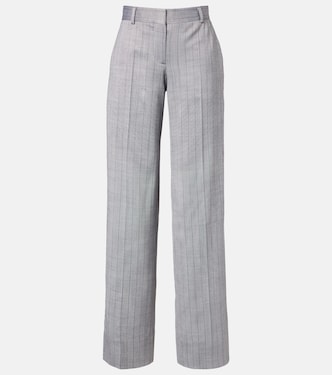 Pantalones anchos de lana a rayas | Stella McCartney