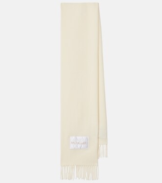 Logo virgin wool felt scarf  | Moncler
