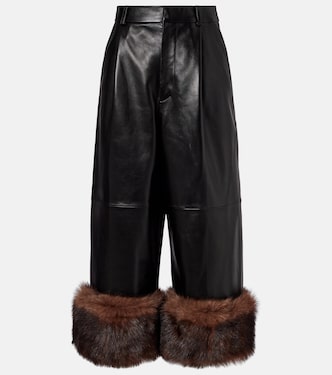 Leather wide-leg pants | Loewe