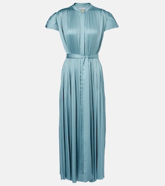 Phare plissé satin midi dress | Joseph