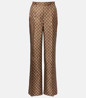 Graphic Dreams printed silk twill palazzo pants | Dorothee Schumacher