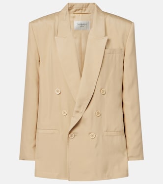 Double-breasted oversized silk blazer | Saint Laurent