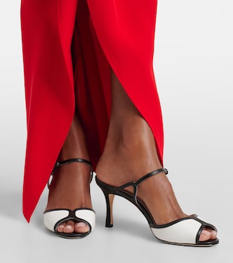 Versari 70 leather mules in white - Manolo Blahnik | Mytheresa