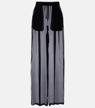 Sheer silk wide-leg pants | Dolce&Gabbana