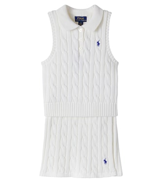 Cable-knit cotton top and skirt set | Polo Ralph Lauren Kids