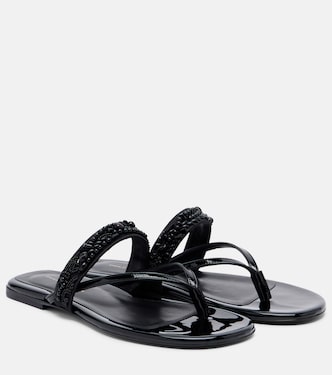 Embellished patent leather thong sandals | Dries Van Noten