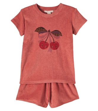Itty cotton terry T-shirt and shorts set | Konges Sløjd