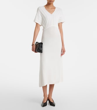 Crêpe midi dress in white - Max Mara | Mytheresa