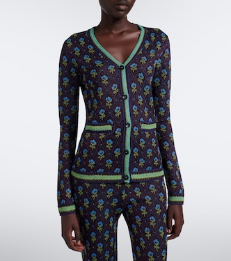 Floral jacquard cardigan in multicoloured - Etro | Mytheresa