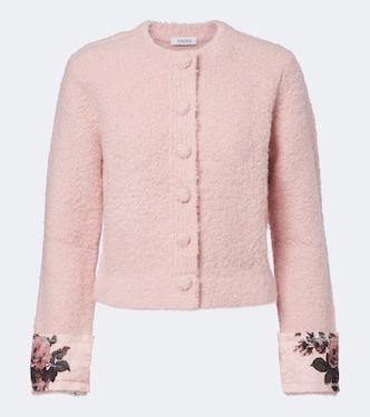 Floral wool and alpaca bouclé cardigan | Erdem