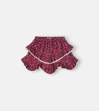 Jupe Bloom en coton à fleurs et volants | The New Society