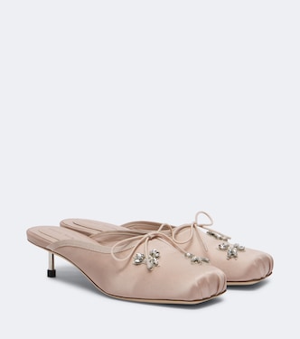 Mules en satin à ornements | Simone Rocha