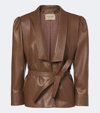 Belted leather jacket | Valentino Garavani