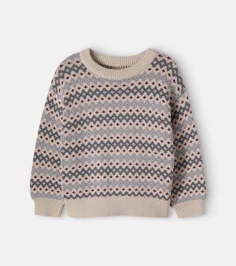 Harlow jacquard cotton sweater | Wheat