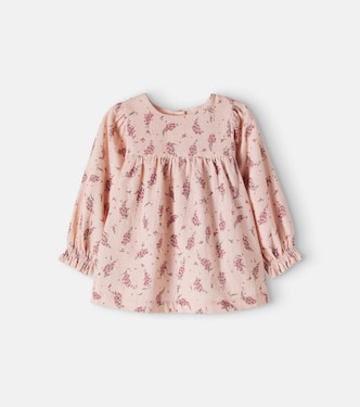 Baby Elvira floral cotton corduroy dress | Wheat