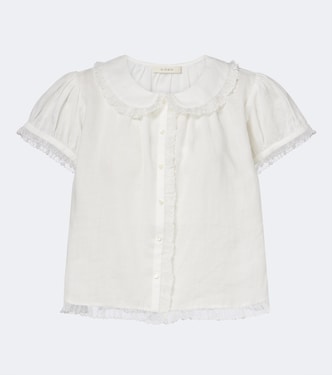 Karina scalloped ramie blouse | Dôen