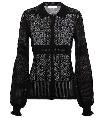 Open-knit wool, cashmere and silk shirt | Chloé