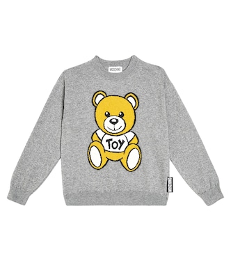 Teddy Bear cotton and wool sweater | Moschino Kids