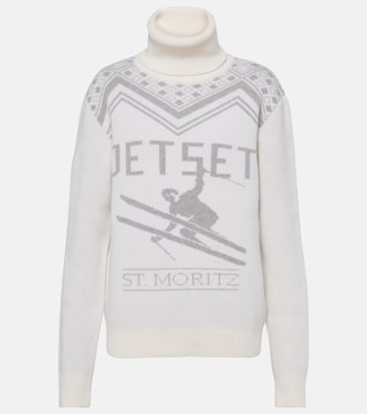 Jersey de cuello alto de lana en intarsia | Jet Set