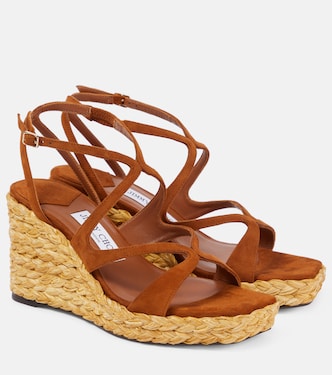 Wedge-Sandalen Ayla aus Veloursleder | Jimmy Choo
