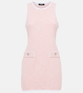 فستان قصير بنقشة نافرة | Versace