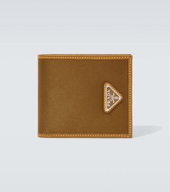 Re-Nylon leather-trimmed wallet | Prada