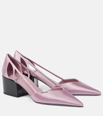 Pumps in raso con cut-out | Prada