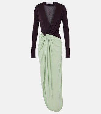 Knot-detail jersey gown | Victoria Beckham