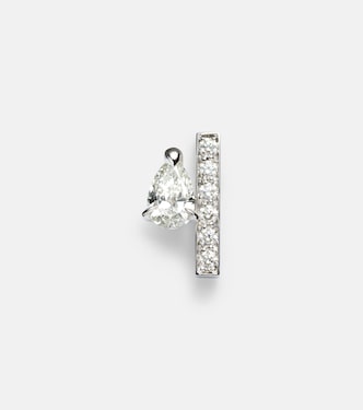 Serti Sur Vide 18kt white gold single earring with diamonds | Repossi