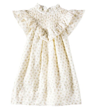 Sandra ruffled floral ramie dress | C'era Una Volta