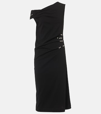 Gathered embellished jersey midi dress | Dries Van Noten