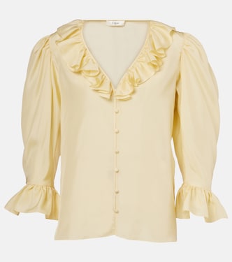 Ruffled silk habutai blouse | Chloé