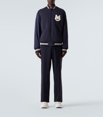 Vennes cotton varsity jacket in blue - Moncler | Mytheresa