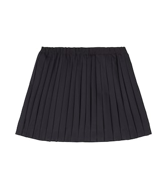 Jais pleated cotton twill skirt | Bonpoint