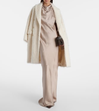 Silk gown in beige - Brunello Cucinelli | Mytheresa