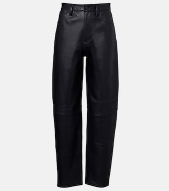 Pantalon droit Neat en cuir | Frame