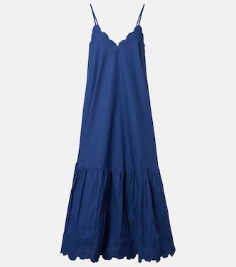 Robe midi brodée en coton | Juliet Dunn