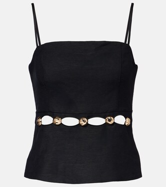 Verziertes Top aus einem Leinengemisch | Simkhai