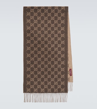 GG fringed cashmere scarf | Gucci