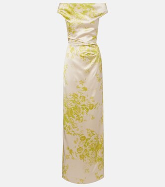 Bedruckte Robe aus Satin | Erdem