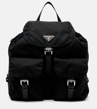 Re-Nylon Medium leather-trimmed backpack | Prada
