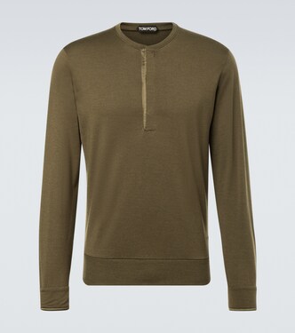 Camiseta con botones de lana, cachemir y seda | Tom Ford