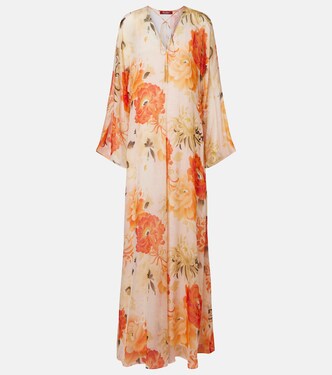 Angus floral silk chiffon maxi dress | Max Mara