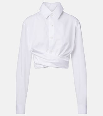 Cropped cotton poplin shirt | Jean Paul Gaultier