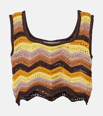 Kim crochet cotton-blend crop top | Bananhot