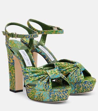 Sandalias Heloise de brocado con plataforma | Jimmy Choo