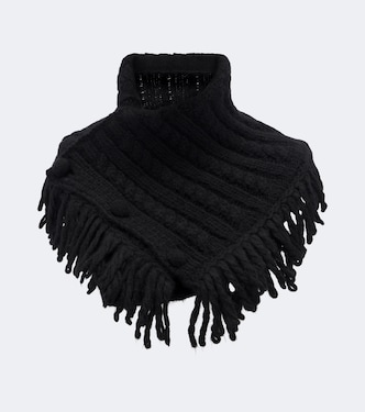 Fringed alpaca and wool-blend snood | Moncler
