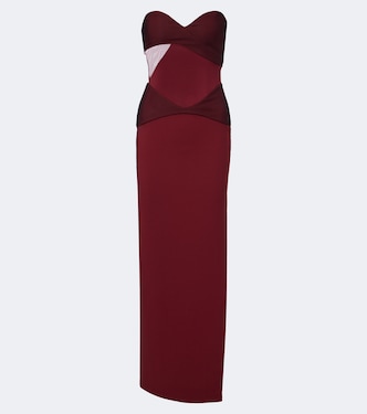 Paneled strapless gown  | Nensi Dojaka