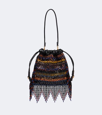 Kalispera Small beaded fringed shoulder bag | Etro